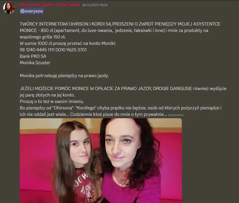 Ela Gawin na wojennej ściezce z Ohirsonem i Kordim