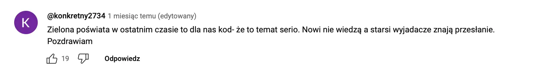 Komentarze pod filmami Atora ktore pokazuja ze sa osoby ktore wierza w to co mowi Ator