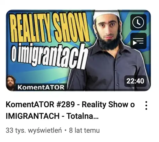 Ator straszy imigrantami